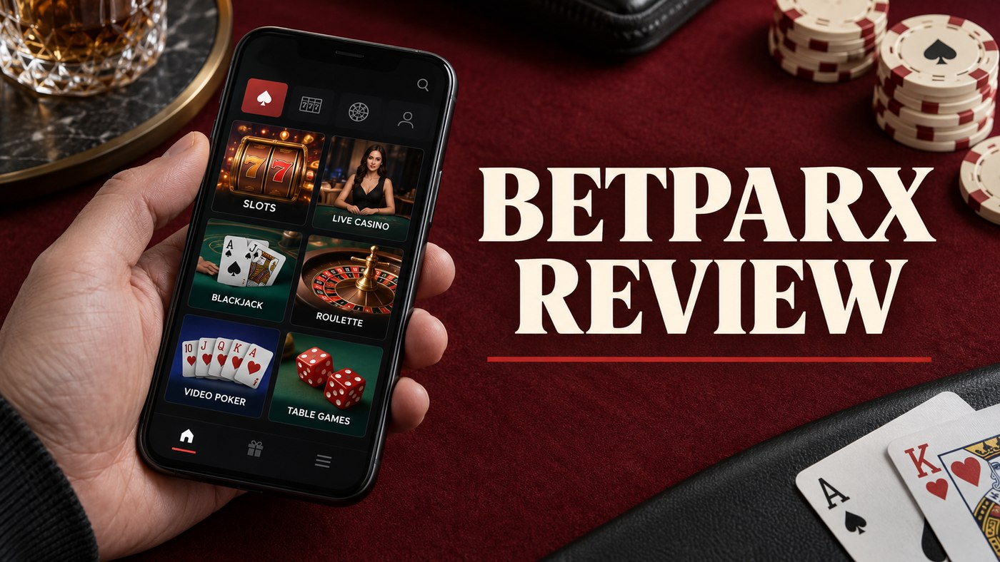 Conceptual editorial illustration: A realistic macro editorial still life of a smartphone displaying a generic casino game lobby with no brands and no invented promotional amounts, held by one adult hand above burgundy casino felt. Soft cloudy daylight, textured skin and ivory chips near the edge. Strong asymmetrical composition.