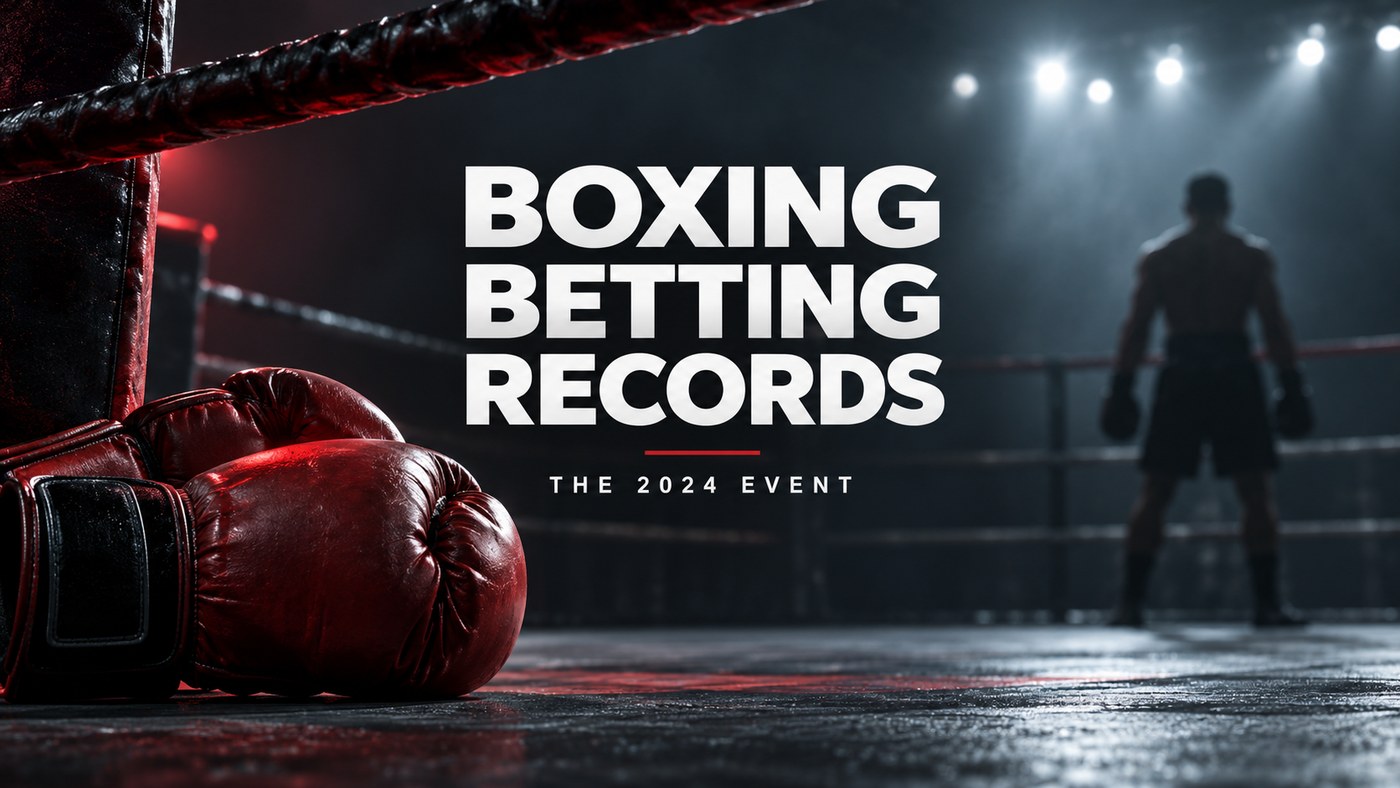 Conceptual editorial illustration: Low camera at a boxing ring corner, anonymous adult boxer seen only as a distant silhouette outside focus, red boxing gloves and textured ring rope prominent foreground, no portraits of Mike Tyson or Jake Paul, no fabricated scoreboard, no crowd