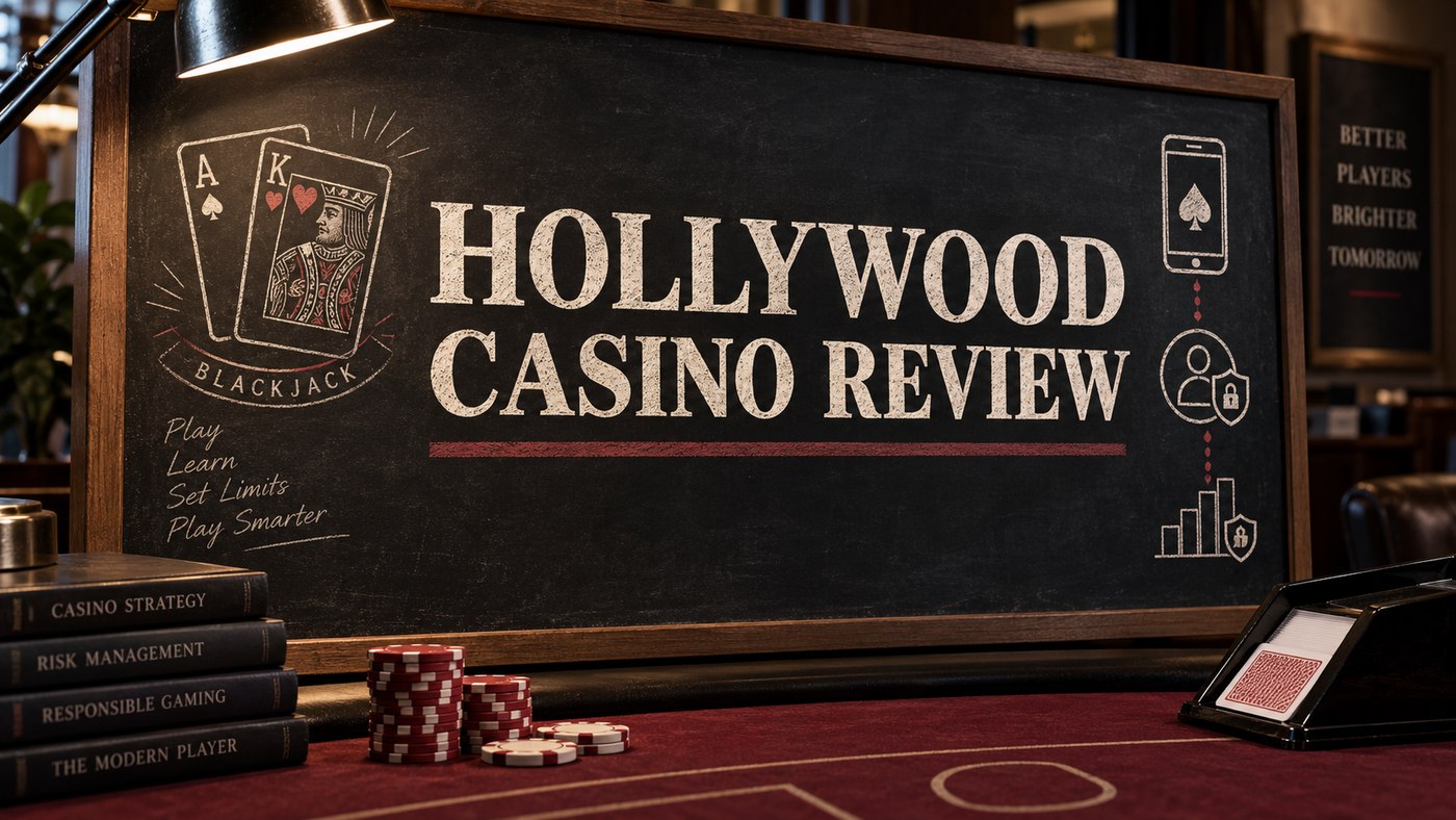 Conceptual editorial illustration: A technical chalkboard in a quiet casino training area, with one beautifully drawn blackjack hand and small simple icons representing a phone and account limits, ivory chalk on charcoal board with burgundy chalk details. A small dealer shoe and plain chips at lower edge. No people, realistic angled late-evening task light.